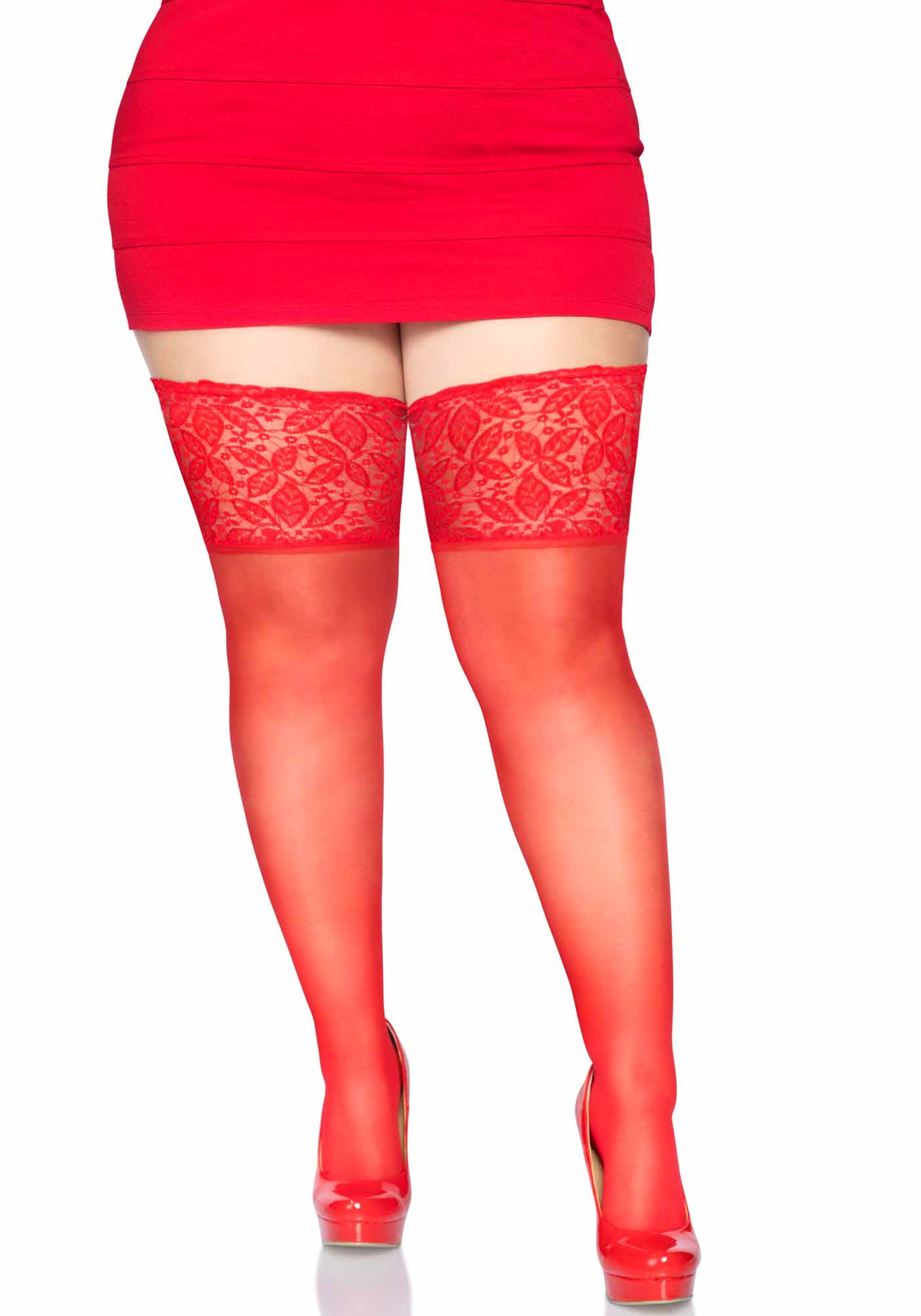 Leg Avenue 9750Q Stay Up Sheer Plus Size