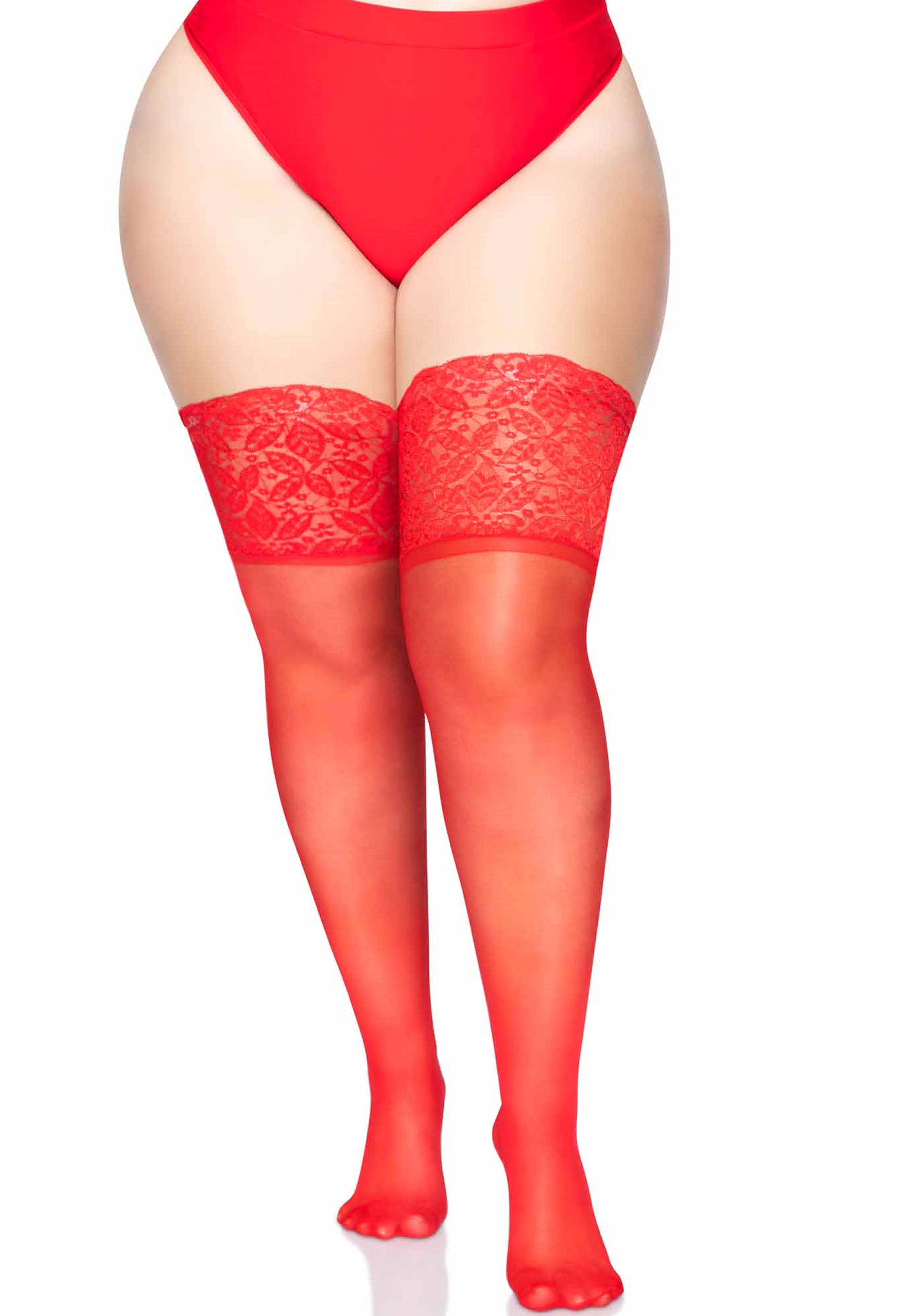 Leg Avenue 9750Q Stay Up Sheer Plus Size