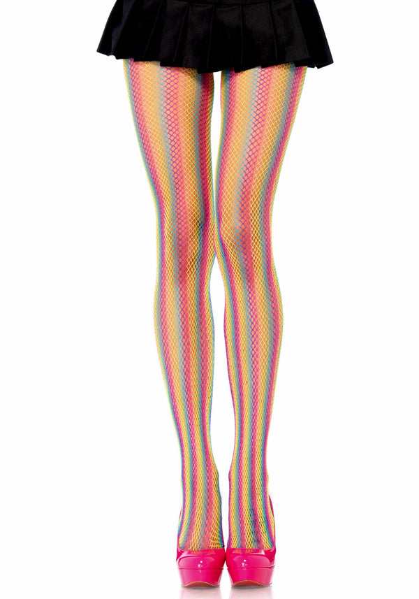 Leg Avenue 9970 Rainbow Fishnet Pantyhose