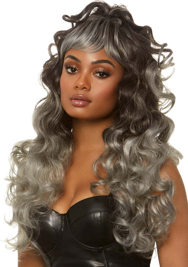 Leg Avenue A2856 Long curly wispy bang wig