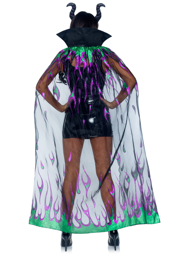 Leg Avenue A2891 Glitter flame cape & headband