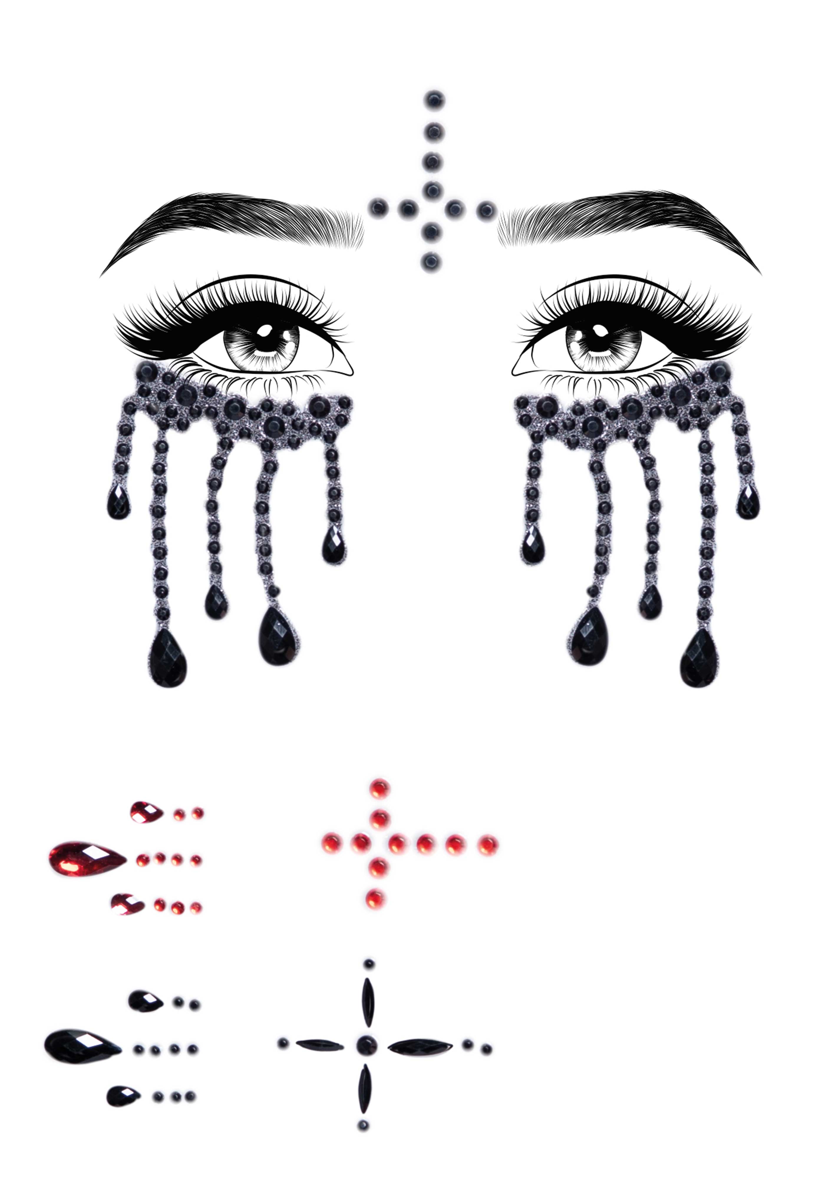 Leg Avenue EYE038 Possessed face jewels sticker