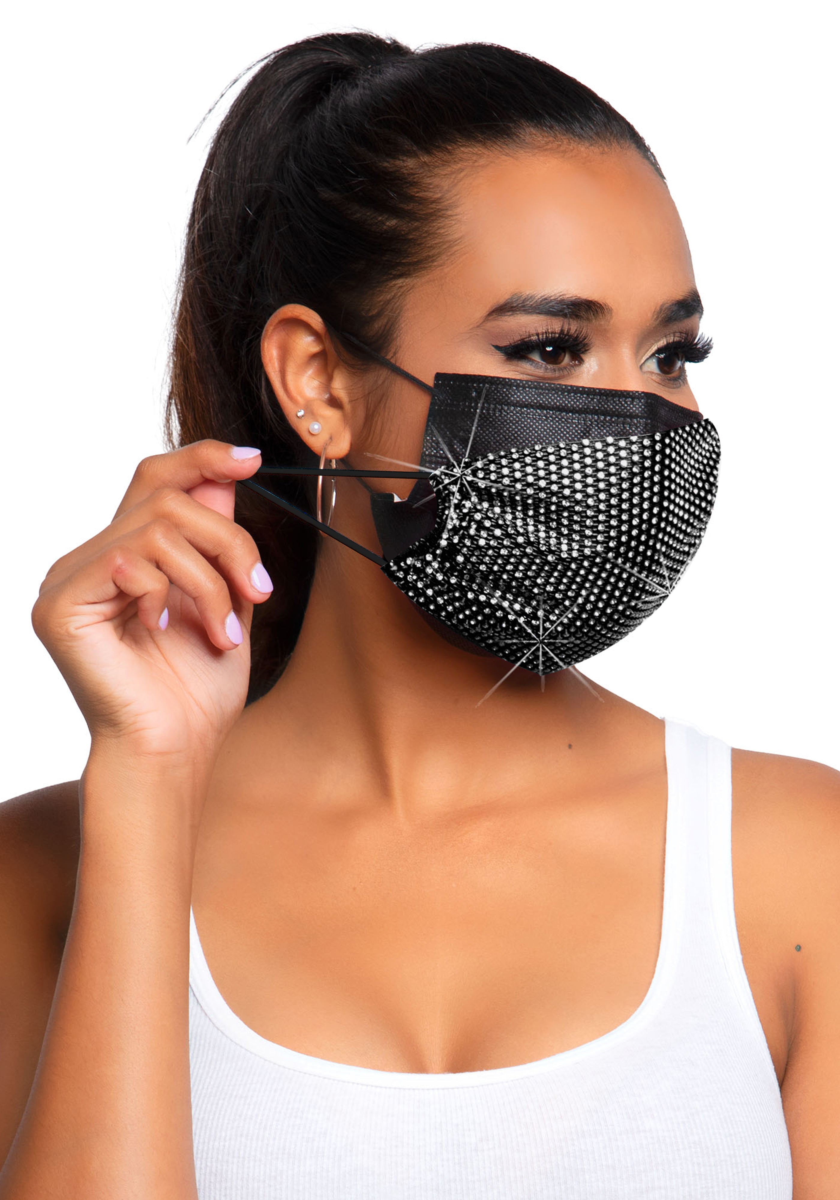 Leg Avenue M1006 Harlow Rhinest.Face Mask Cover