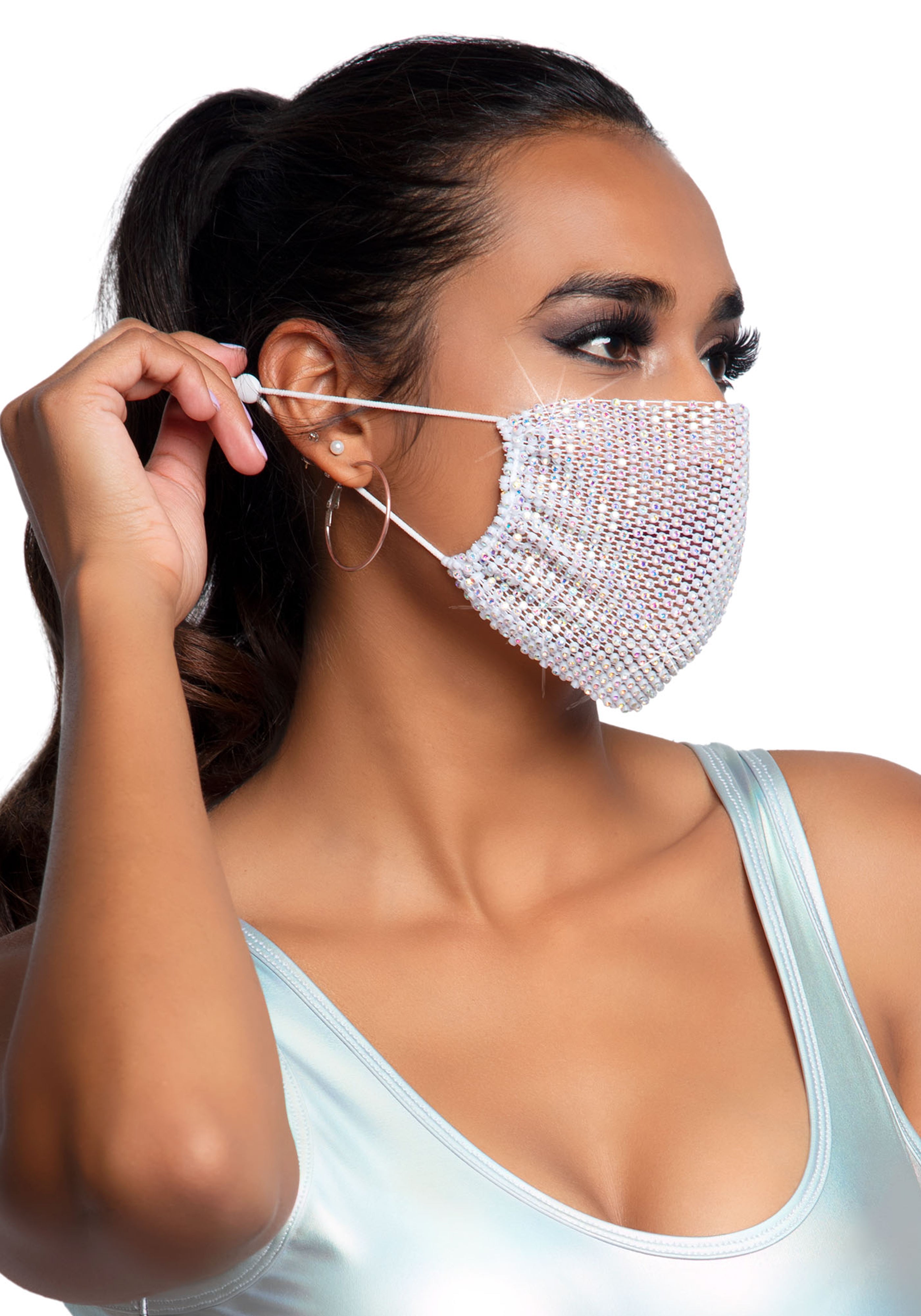 Leg Avenue M1006 Harlow Rhinest.Face Mask Cover