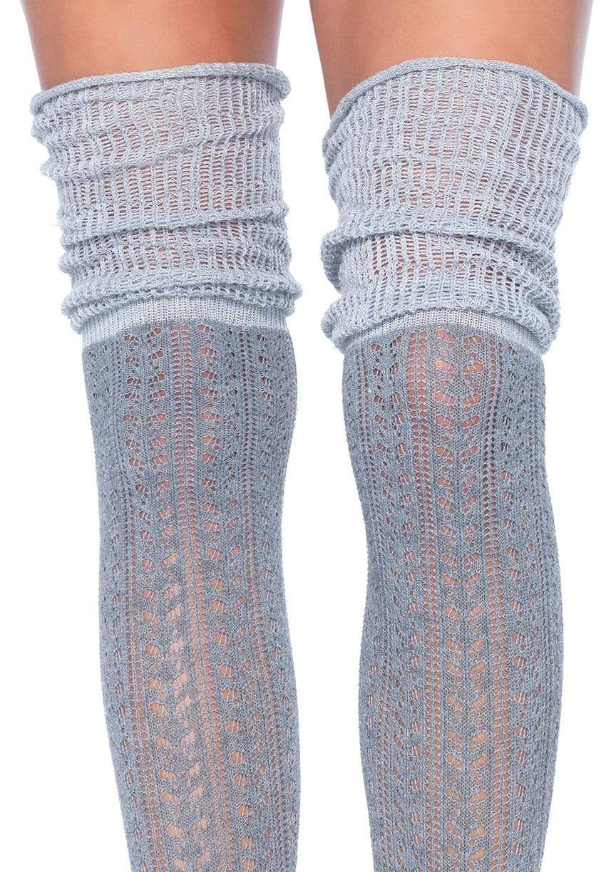 Serena Pointelle Knee Scrunch Socks